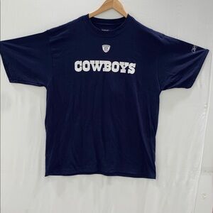 Reebok NFL Equipment Navy Blue Cowboys T-Shirt Short Sleeve Size Large